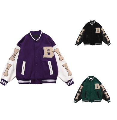 China OEM factory waterproof streetwear embroidery custom men's unisex chenille jacket for sale