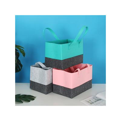 China Large Capacity Eco-Friendly Multi Pockets Felt Backpack Storage Bag Insert Felt Bag Storage Basket Felt Bag Organizer for sale