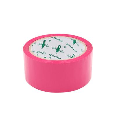 China Dark Pink Custom Self Adhesive Logo Coloured Tape Wholesale Manufacturer for sale