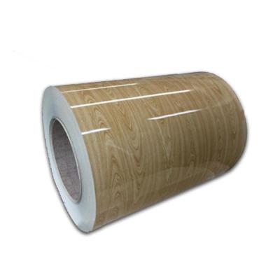 China 0.5x1000mm Farb-Polyester-Beschichtung Holzkorn-Bemalungsspule zu verkaufen