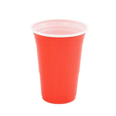 China 2oz 9oz 12oz 14oz Plastic Party Disposable Red Plastic Cups Customized for sale