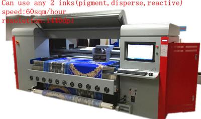China impresora de gran tamaño 1440 de la materia textil de Digitaces del dpi con Acide/la dispersión/la tinta reactiva en venta
