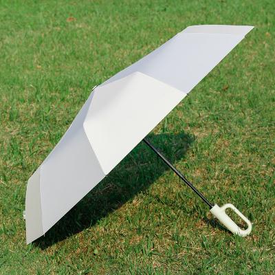 중국 Large Round Lock Handle Pongee with Vinyl Easy yo Hang Full Automatic Windproof UV Block Umbrella 판매용