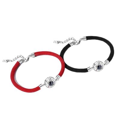 China FASHIONABLE couples bracelet in 100 languages I love you simple bracelet personality projection bracelet for sale