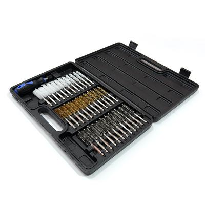 中国 38 Piece Set Stainless Steel Brass Nylon Wire Brush With Handle Extension Bar 1/4in Hex Shank 販売のため