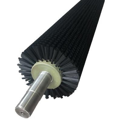 China Industrial Nylon Roller Brushes Cylindrical Brush For Surface Cleaning for sale