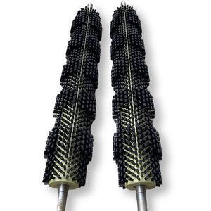 China Industrial Nylon Roller Brush With Shaft Plastic Pipe Hair Transplantation For Cleaning Fruit for sale