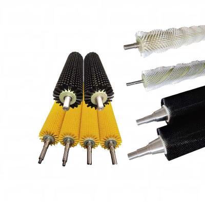 China Customized Nylon Cylindrical Brushes Cleaning Machine Roller Brush For Produce Cleaning Fruits And Vegetables for sale