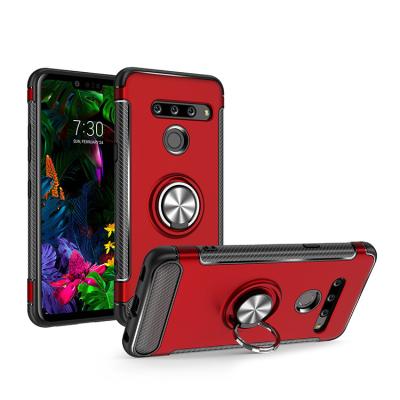 China Full Carbon Fiber Texture Curve 360 Degree Rotation Kickstand Hybrid Phone Case For LG G8/G8 ThinQ /G8s ThinQ/Arist 2 - X210 for sale