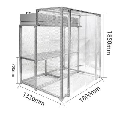 China Montagem de eletrônicos modulares Sala limpa cabine ambiente controlado para prevenção de poluição e contaminação estática à venda
