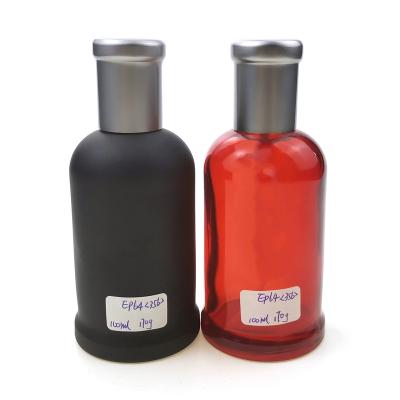 China Personal Care Ermay EP64 100ml Screw Neck Red Glass Perfume Bottle for sale