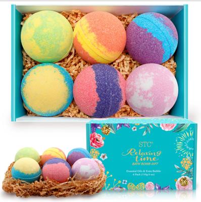 China Relaxation Relaxing Bath Bombs Ball Gift Set Colorful Relaxing Bath Ball Bath Bombs for sale
