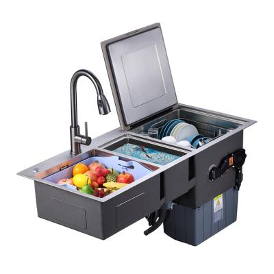China Traditional Dishwasher sink integrated 6 sets of fully automatic kitchen appliance ultrasonic dishwasher sinks for sale