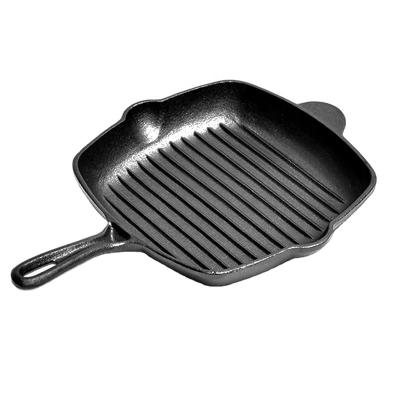 China Sustainable Factory Supply Custom Cookware Steak Pan Enameled Non Stick Cast Iron Frying Pan 28 cm For Electric or Gas Stove Tops for sale