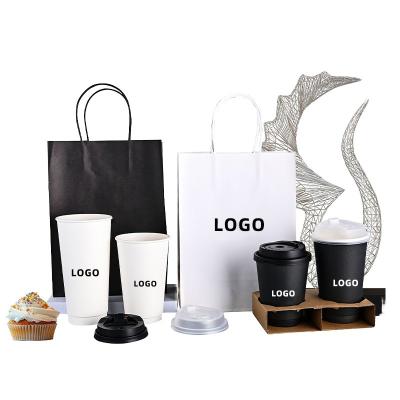China Tazas de papel de doble pared impermeables personalizadas para café de chocolate en venta