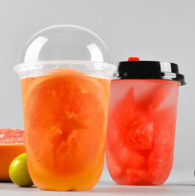 China PET Food Grade U Shaped Plastic Cups Serving Tea Coffee At Weddings Parties for sale