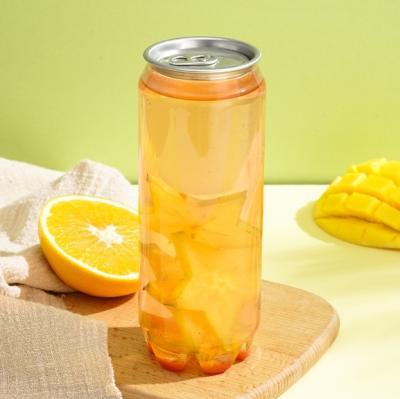 China OEM ODM 500ml PET Plastic Beverage Bottles With Easy Peel Lid For Smoothies for sale