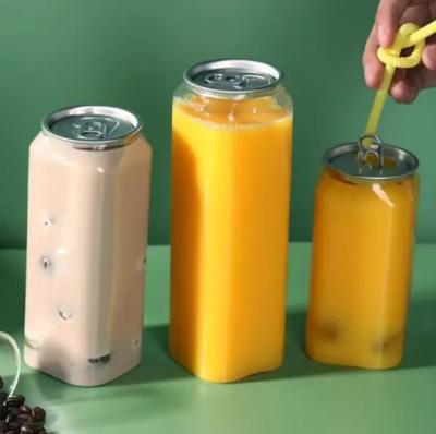 China 650ml 700ml PET Plastic Beverage Bottles For Milk Tea Soda Cold Coffee for sale