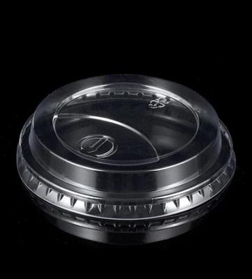 China Disposable Clear Clear Flat Lids For Coffee Tea Yogurt Other Cold Drinks for sale