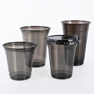 China Bebidas frías desechables Pet 16 oz Copas de plástico para mascotas con tapas en venta