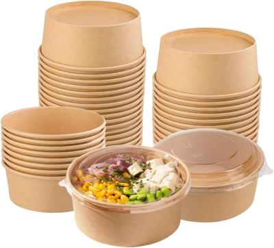 China Ensalada Conveniente Contenedores de papel desechables para comidas Para celebraciones Fiestas Promociones en venta