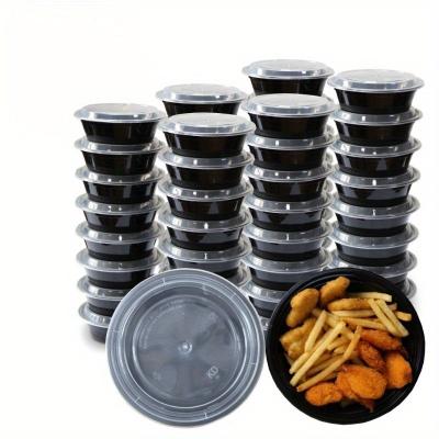 Chine Ronde 16 oz contenant de soupe PP jetable en micro-ondes avec couvercle à emporter à vendre