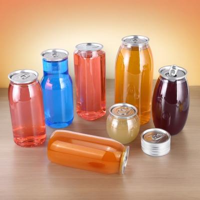 China 700ml Disposable PET Beverage Bottles With Easy Open End For Tea Soda And Water for sale