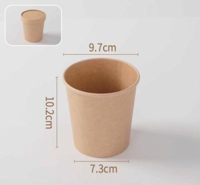 China Contenedores de papel desechables ecológicos con tapa en venta