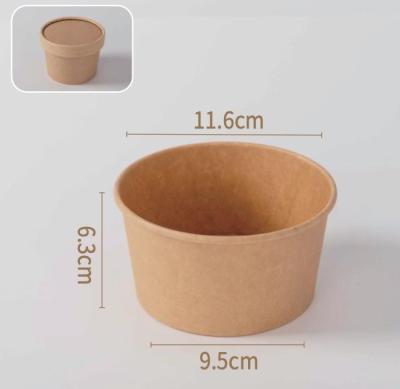 China Envases de papel desechables de microondas de 500 ml en recipientes de papel para llevar en venta