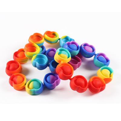 China Relieve Stress Anti-Anxiety Hot Selling Children's Toys Silicone Puzzle Noise Toys Stir I T Toy Press Bubbles To Relieve Pressure for sale