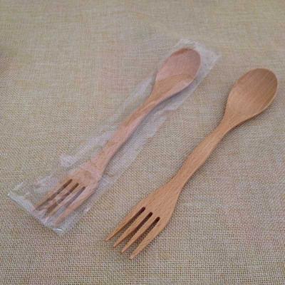China Viable Dual Use Wooden Spoon and Fork for sale