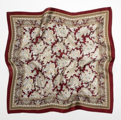 China Retro Square Fashion 100% Silk Scarf Ladies 53*53cm Smooth Square Scarf Ladies Can Be Customized for sale
