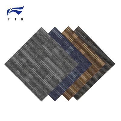 China Modern Design Fireproof Bitumen Backing 100% PP Commercial Flooring Carpet Modular Carpet Tiles 50x50cm for sale