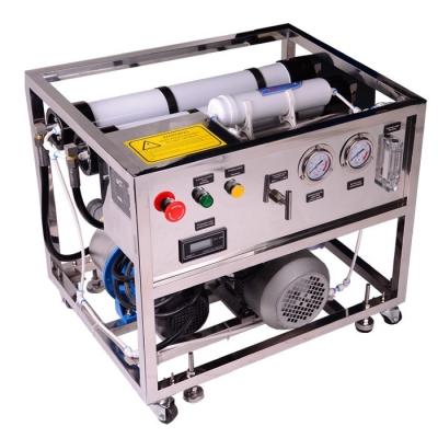 China Seawater yacht seawater desalination system RO water machine 500L/D / brackishwater treatment desalination machine for sale