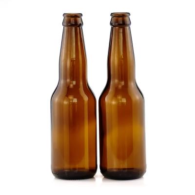 China 12oz BEER stock glass beer bottle exporting high quality liquor manufacturer beer bottle black glass beer bottle for sale