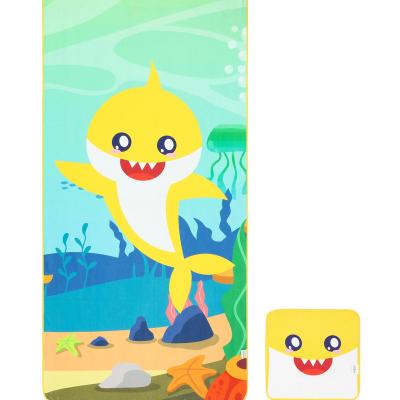 China Child-Proof Premium microfiber towel set Fast drying Custom print fast shipping kid bath towel for sale