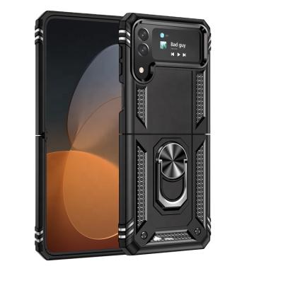 China Multi Color Shockproof Z Shockproof Flip 4 Flip 3 Armor Holder Coque Para celular phone case cover for Samsung case funda z flip 4 for sale
