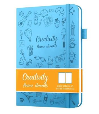 China Wholesale Soft Cover Creativity Notebook A5 Dot Matrix Liner Two Color Horizontal Notebook for sale