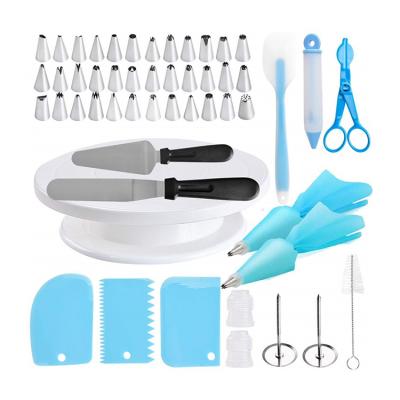 China 52pcs Gifts Stainless Steel Silicone Plastic Cake Tools and Accessories Cake Decorating Tools for sale