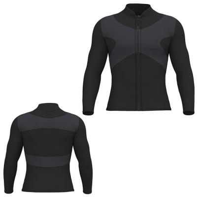 China Antibacterial Small 3mm Zipper Neoprene Diving Wetsuit Jacket Diving Wetsuit Jacket Front Top for sale