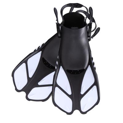 China Scuba Diving Snorkeling Swimming Rubber Fins Adjustable Swimming Diving Water Shoes Short Fins For Diving Swim Fins for sale