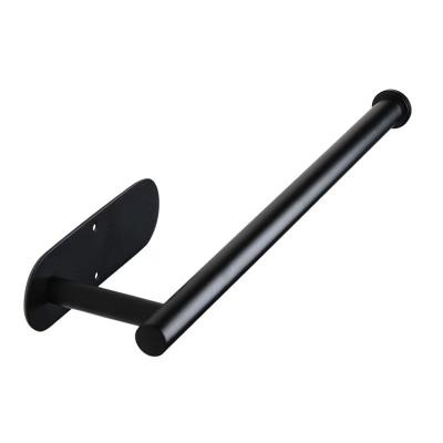 China Modern SUS304 Stainless Steel Bathroom Roll Paper Holder Towel Rack Kitchen Paper Holder Punch Free Dual Use for sale