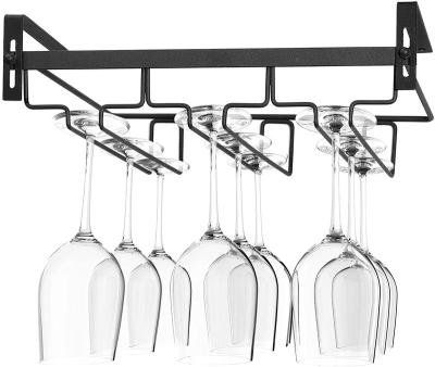 China Viable Glass Rack Red Wine Under Kitchen Drying Bar Cabinet Stemware Wine Storage Hanging Dish Rack Home Commercial Use for sale