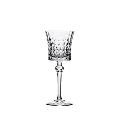 China Can Be Customized Diamond Pattern European Vintage Wine Cup Crystal High Foot Red Wine Champagne Cup for sale