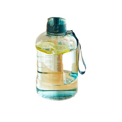 China Outdoor Fitness Water Bottle 1.5 Liter Sustainable Creative Ton Bucket, Sports Water Bottle Gym Ton Bucket for sale