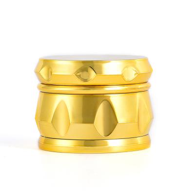 China WOWO TECH 4 Layers Electroplate Bright Color Premium Plastic Drum Grinder Form 4 Layers Herb Grinder Tobacco Crusher for sale