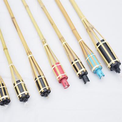 China Wholesale 120cm Bamboo Torch and Stand Torch Bamboo for Garden Landscaping for sale
