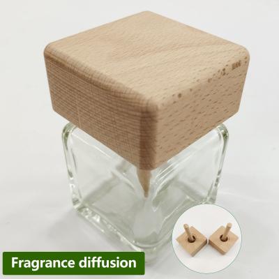 China Cylinder/Square Empty Essential Oil Reed Diffuser Bottle With Wooden Ball Stick for sale