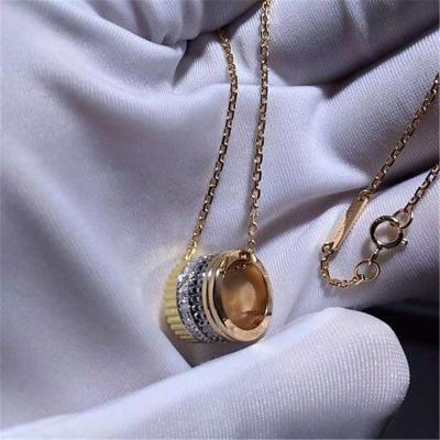 China Jewelry factory in Shenzhen, China Br necklace 18k white gold yellow gold rose gold diamond necklace for sale
