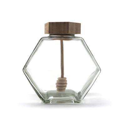 China Lege Hexagon van de de Kruikpot van de Glashoning van de de Kruik12oz Capaciteit Houten het Bamboedripper Te koop